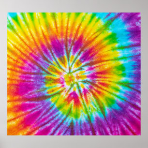 Colourful Swirl Tie-Dye Abstract. Poster