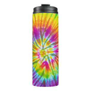 Colourful Swirl Tie-Dye Abstract. Thermal Tumbler