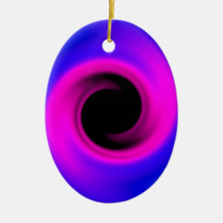 Colourful swirling black hole ceramic tree decoration