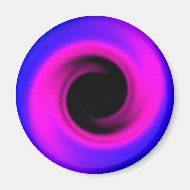 Colourful swirling black hole magnet (Front)