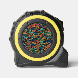 Colourful Swirling Pattern Art Tape Measure 1