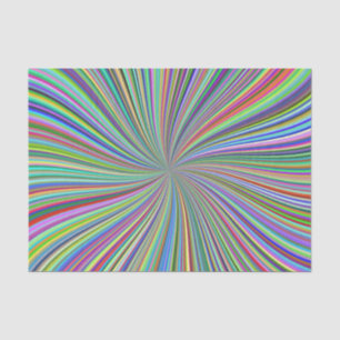 Colourful Swirling Ribbons Optical Spiral Art Tissue Paper