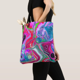 Colourful Swirls Abstract Fluid Art  Tote Bag