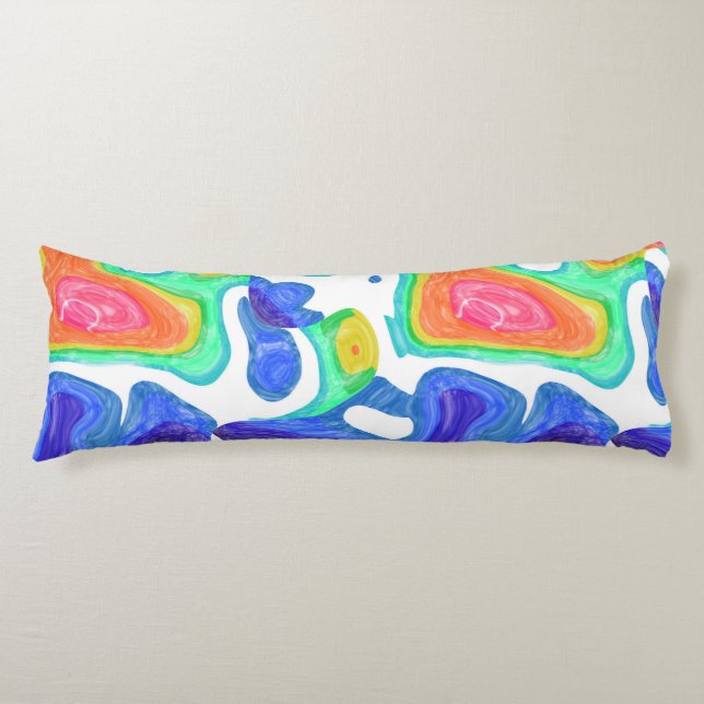 colourful swirls  body cushion (Front)