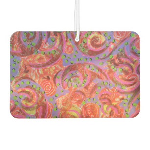Colourful Swirls Car Air Freshener