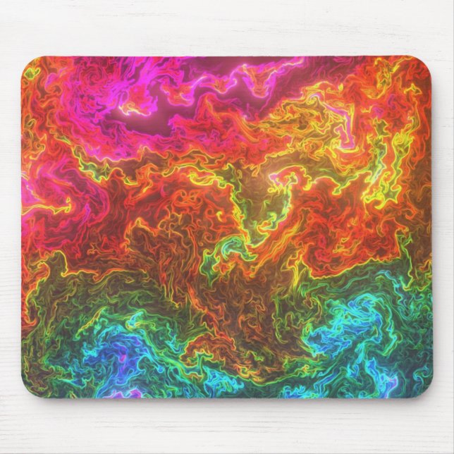 Colourful Swirls Design Mouse Mat (Front)