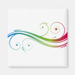 Colourful Swirls Magnet
