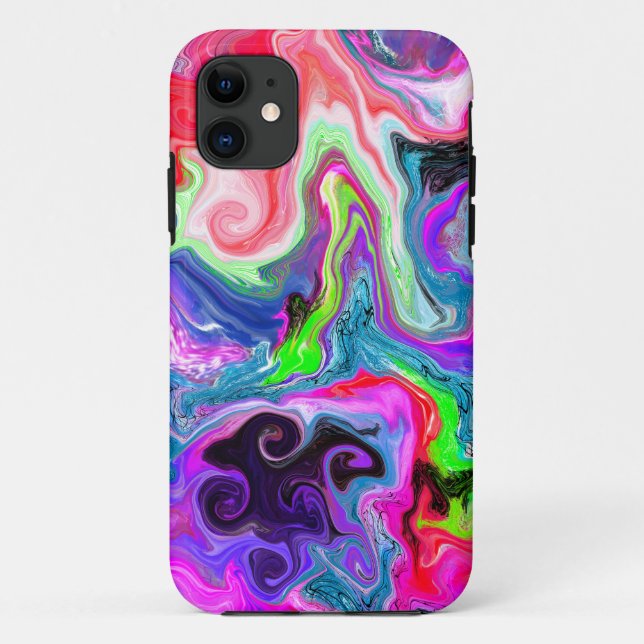 Colourful Swirls Marble Fluid Art     Case-Mate iPhone Case (Back)
