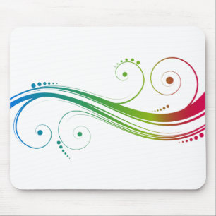 Colourful Swirls Mouse Mat