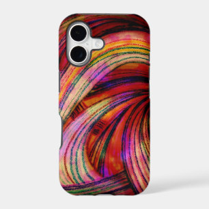 Colourful Swirls, Painted Crayon Abstract