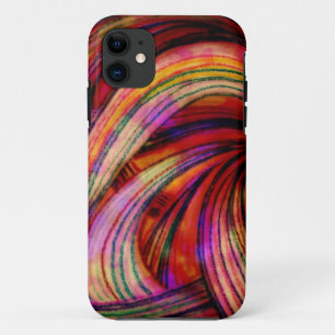 Colourful Swirls, Painted Crayon Abstract iPhone 11 Case
