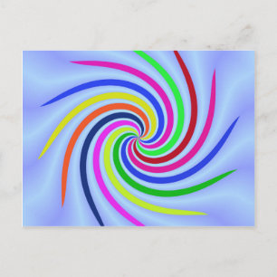 Colourful Swirls Postcard