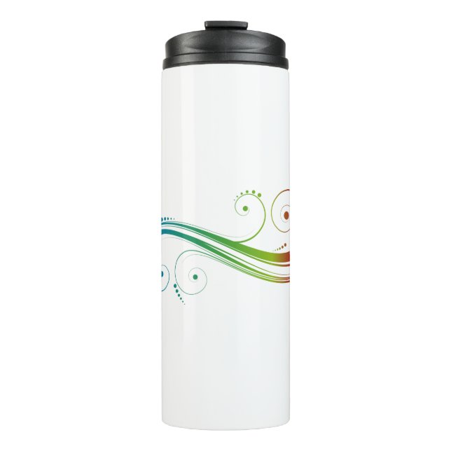 Colourful Swirls Thermal Tumbler (Front)