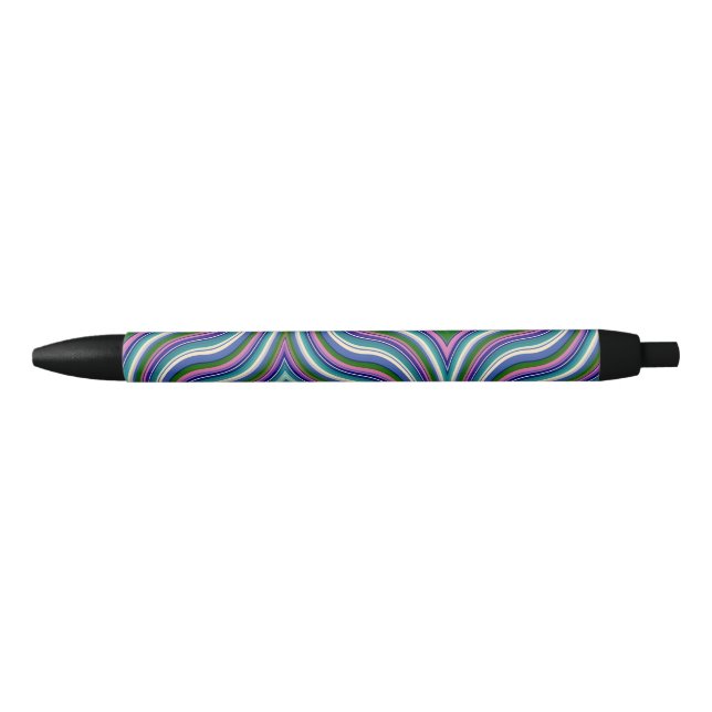 colourful swirly black ink pen (Front)