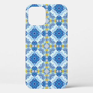 Colourful symmetrical seamless pattern, design in iPhone 12 case