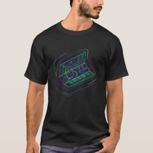 Colourful Synth Keyboard Analogue Drum Synthesizer T-Shirt