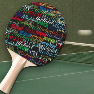 Colourful Table_Tennis player's name custom Ping Pong Paddle