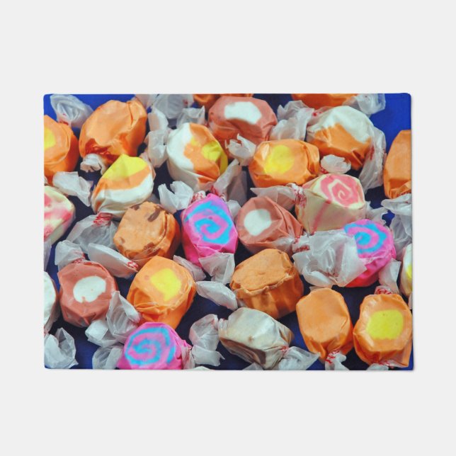 Colourful taffy candy doormat (Front)