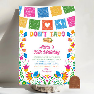 Colourful Talavera Mexican Surprise Party Invitati Invitation