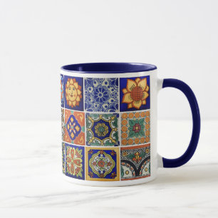 Colourful Talavera Tile - Porcelain Coffee Gift Mu Mug