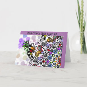 Colourful Tangle, Remember when we...card Card