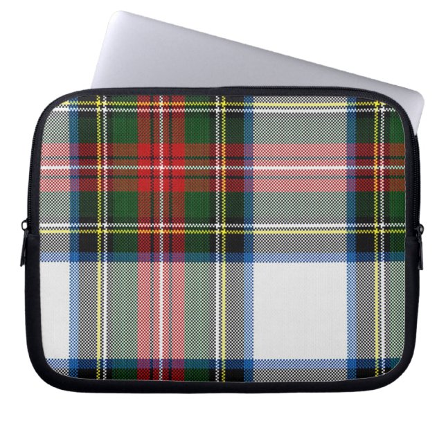 Colourful Tartan Plaid Laptop Cover (Front)