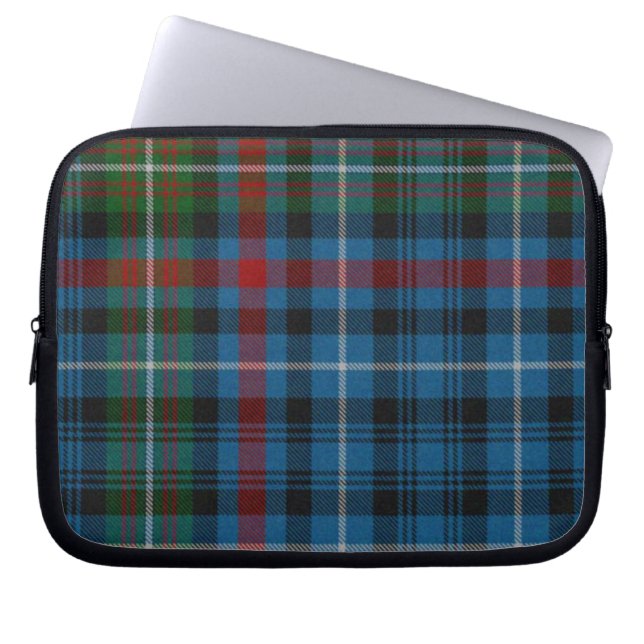Colourful Tartan Plaid Laptop Cover (Front)