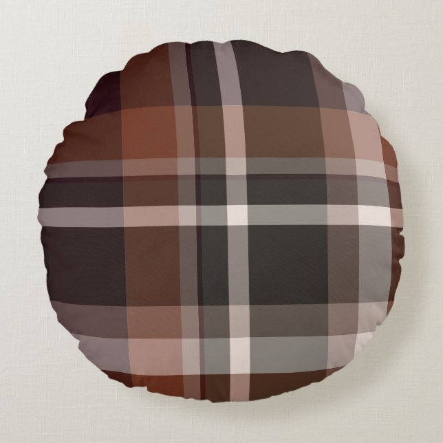 Colourful Tartan   Round Cushion (Front)