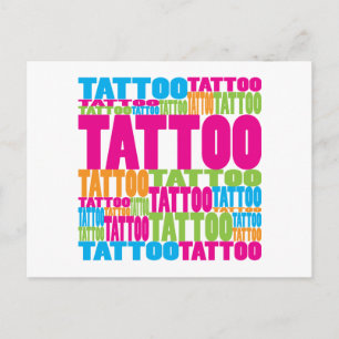 Colourful Tattoo Postcard