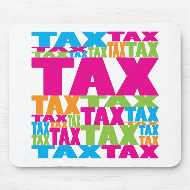 Colourful Tax Mouse Mat (Front)