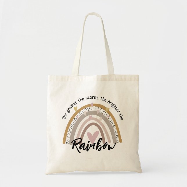 Colourful teacher rainbow class gift retirement tote bag (Front)
