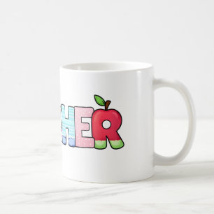Colourful Teacher Word Art Fun  Coffee Mug