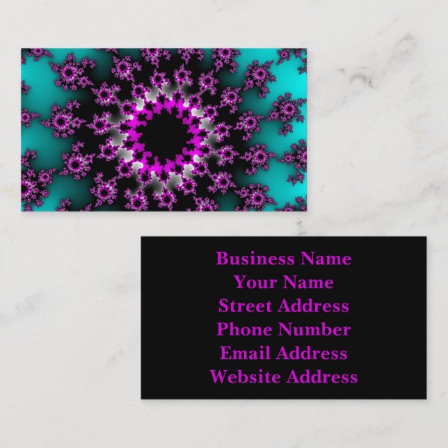 Colourful Teal and Black Eye Business Card (Front/Back)