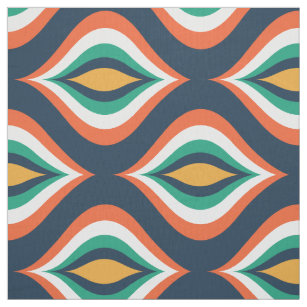 Colourful Teardrops Modern Geometric Pattern Fabric