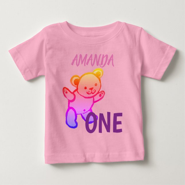 Colourful teddy bear, ONE, T-Shirt (Front)
