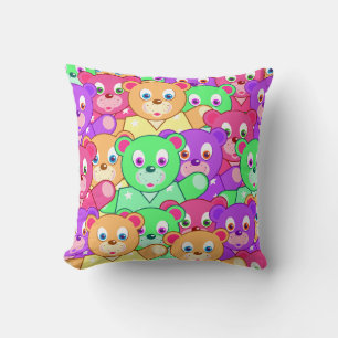 Colourful Teddy Bears Cushion
