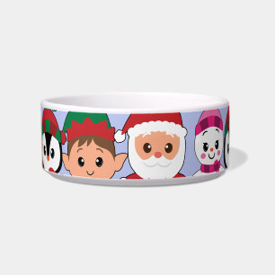 Colourful Teddy Christmas with Many Professions Bowl