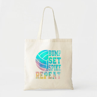 Colourful Teen Girls Volleyball Bump Set Spike Rep Tote Bag