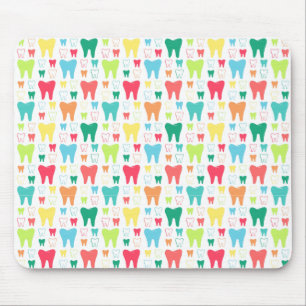 Colourful Teeth Pattern Mouse Mat