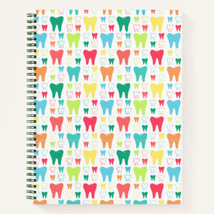 Colourful Teeth Pattern Notebook