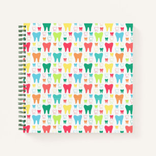 Colourful Teeth Pattern Notebook