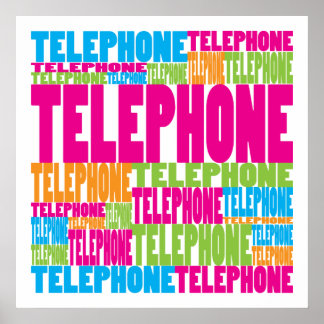 Colourful Telephone Poster