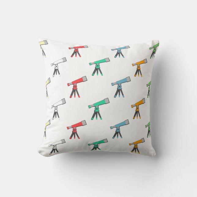 Colourful Telescope Pattern Cushion (Front)