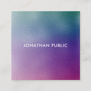 Colourful Template Elegant Simple Modern Minimalis Square Business Card