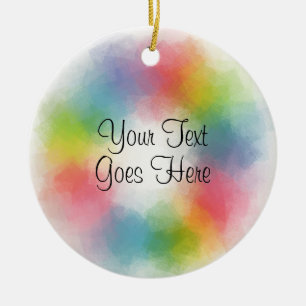 Colourful Template Modern Handwriting Script Trend Ceramic Tree Decoration