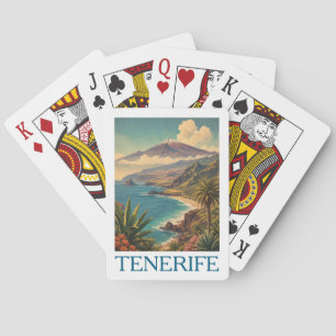 Colourful Tenerife Canary Islands Mount Teide View Playing Cards