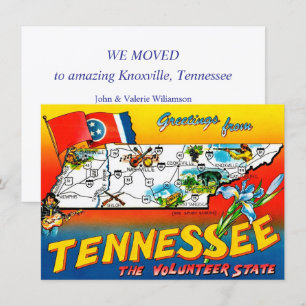 Colourful Tennessee Moving Address Card