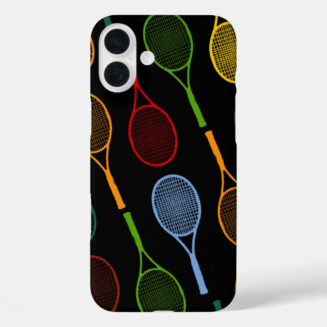 colourful tennis rackets pattern Case-Mate iPhone case (Back)