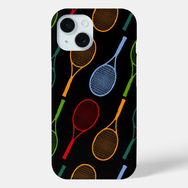 Colourful tennis rackets pattern Case-Mate iPhone case (Back)