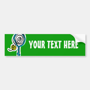 Colourful Tennis Spiral Rope Bumper Sticker